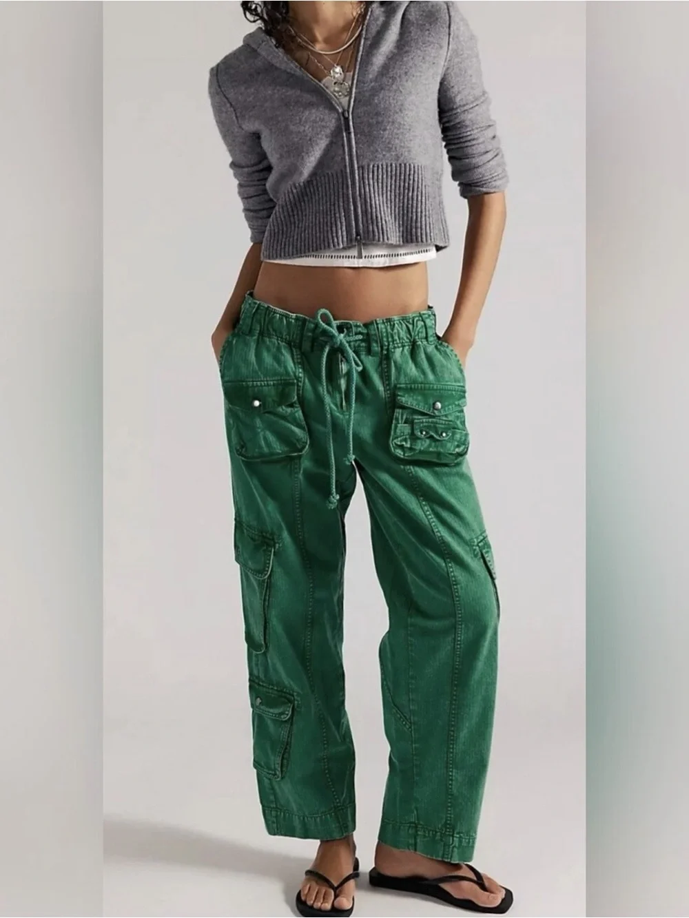 Free People Tahiti Cargo Drawstring Pants XS